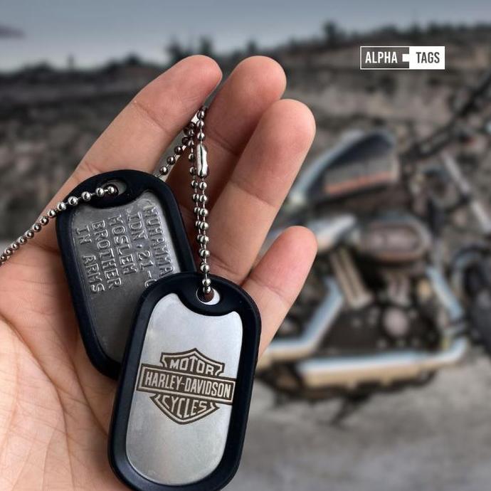 Single Plate Dog tag only satuan custom , kalung pria tentara