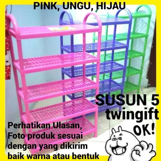 Rak Sepatu Plastik Susun 5.