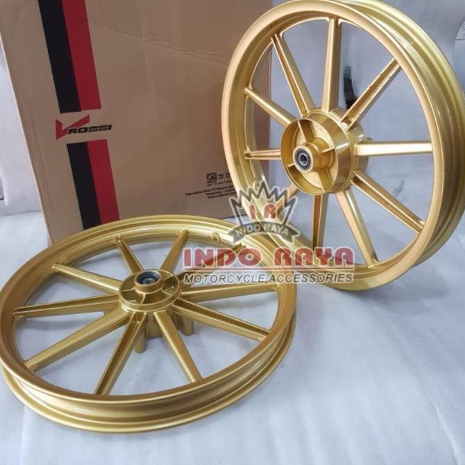velg veleg pelek racing VROSSI V ROSSI palang 10 lurus mx king gold matte ring 17 Original
