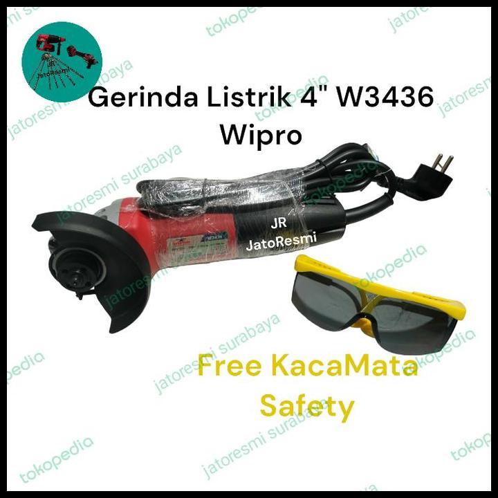 TERLARIS GERINDA LISTRIK 4" W3436 WIPRO MESIN GERINDA TANGAN W3436 WIPRO 