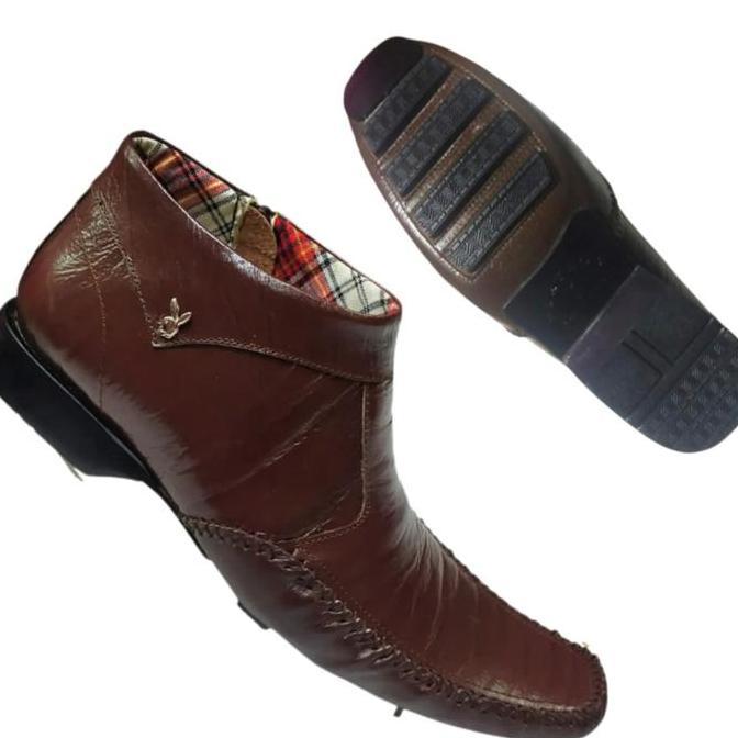 Sepatu pantofel pria kulit asli/sepatu formal kantor Size Jumbo 44-46