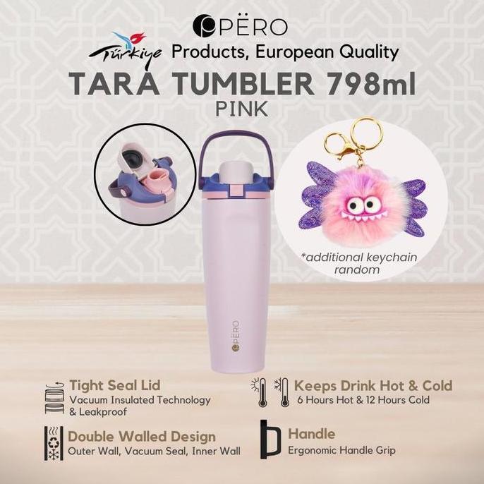 [Exclusive Jordi Onsu] Ready Stock - Pero Tara Tumbler 798 Ml + Free Charm / Botol Minum Tumbler Sta