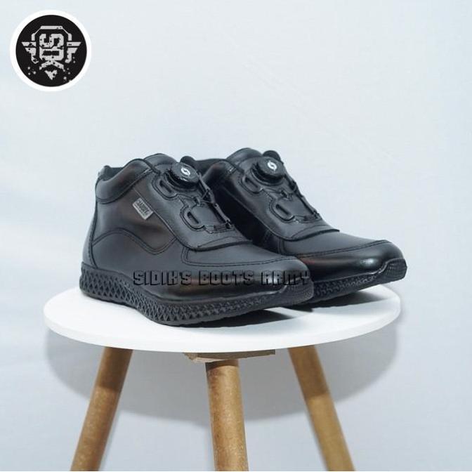 Sepatu pdh lantas terbaru sepatu tali putar kulit asli Rubber Manis