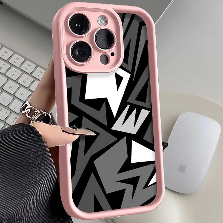 BIG PROMO Geometri abu hitam untuk case realme note 60 50 5 5i 5s 7i 8i c2 c3 c11 2021 c12 c15 c17 c