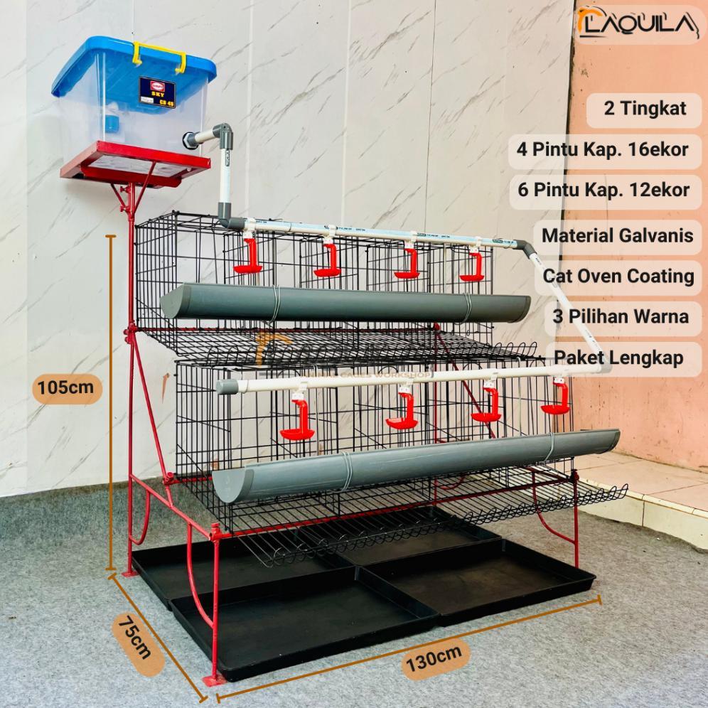 Paket Kandang Ayam Petelur 2 Tingkat Fullset Lengkap Rumahan Modern Praktis