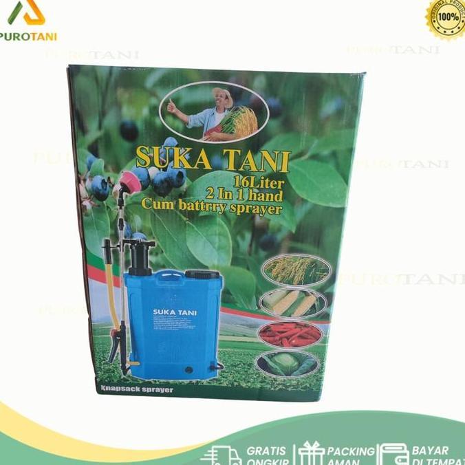 Sprayer Dobel Elektrik Sukatani 16Liter Tangki Semprot 2 In 1