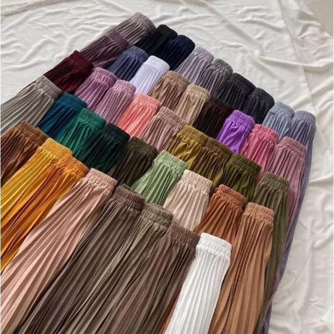 FREE ONGKIR HYGET PART 1 ROK PLISKET PREMIUM BEST SELLER TERMURAH BAHAN HYGET NYAMAN LENTUR PINGGANG