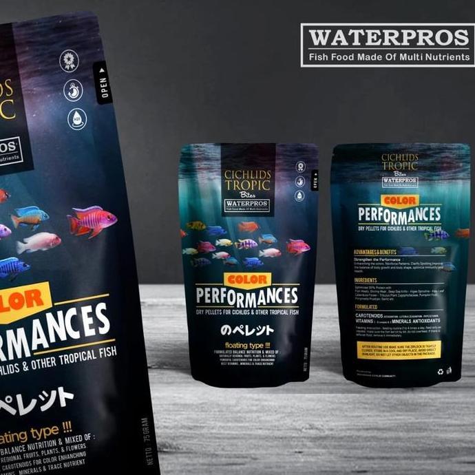 [PAKAN CICHLID] Pelet Ikan WATERPROS Pump Performance 185 gram