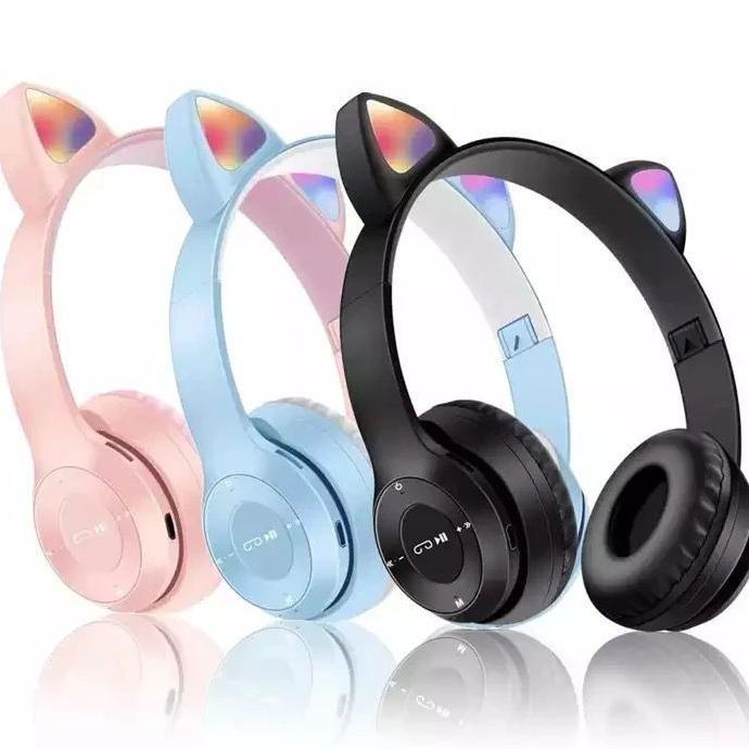 NEW Headphone headset wireless bluetooth P47 M - Cat ear Mz 47
