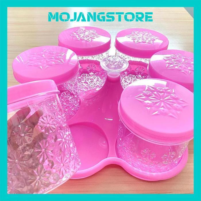 Toples Kaca Lebaran Bbs Toples Premium Bunga Kristal 6 Toples Set Nampan Toples Kue Kering Toples 6 
