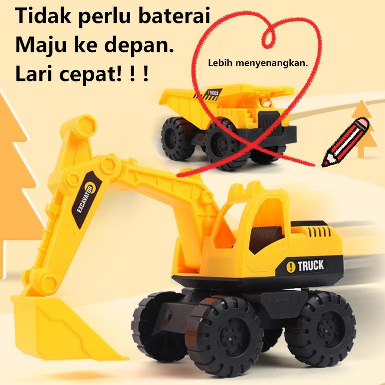 CUCI GUDANG` FUNTOY Besar Truk Mainan Teknik  Dump Truck  Truk Mainan Bulldozer Excavator Traktor Mo