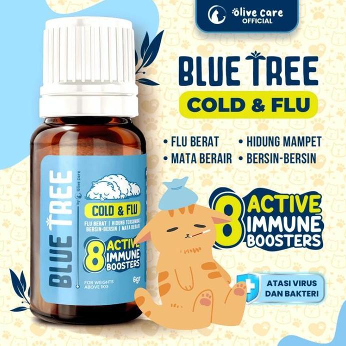 BLUE TREE Olive care obat flu kucing mengatasi sakit flu dan pilek berat