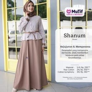 Hot Promo, Flash Sale / Sarimbit Mutif Shanum/ Sarimbit Branded/Gamis Anak Shanum/  Gamis Mutif Shan