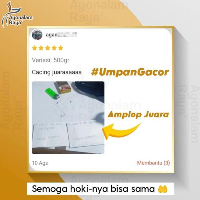 Cacing Tanah Kalung ANC Lumbricus Hidup Umpan Pancing Pakan 1000gr 1Kg