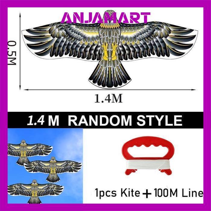 Gv23 Layangan Elang Jumbo Mainan Pantai Terbang Dengan Angin Kencang & Benang Layang Anak Ke Layanga