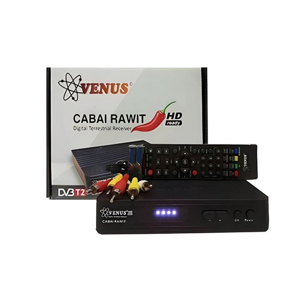 STB HDMI RCA DVBT2 TV Receiver Original Set Top Box TV Digital Venus Cabe Rawit