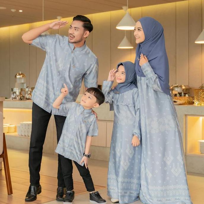 New Trend, Maetha - Koko Lengan Pendek Anak Saffi Series Gamis Muslim Baju Sarimbit Lebaran Panjang