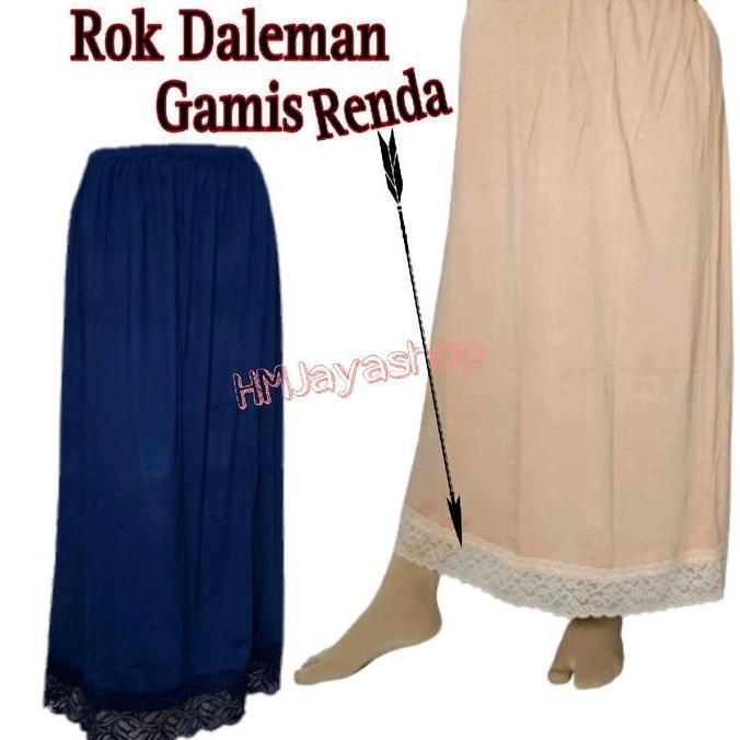 Rok Renda Daleman Gamis Onderok Baju Panjang Polos Muslim