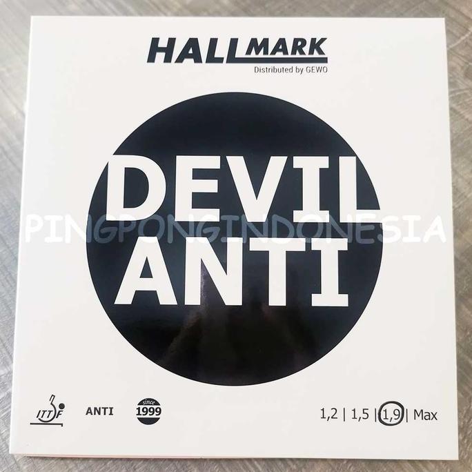 Hallmark Devil Anti - Karet Pingpong Rubber Tenis Meja Anti Bet Bat Defensive Allround+