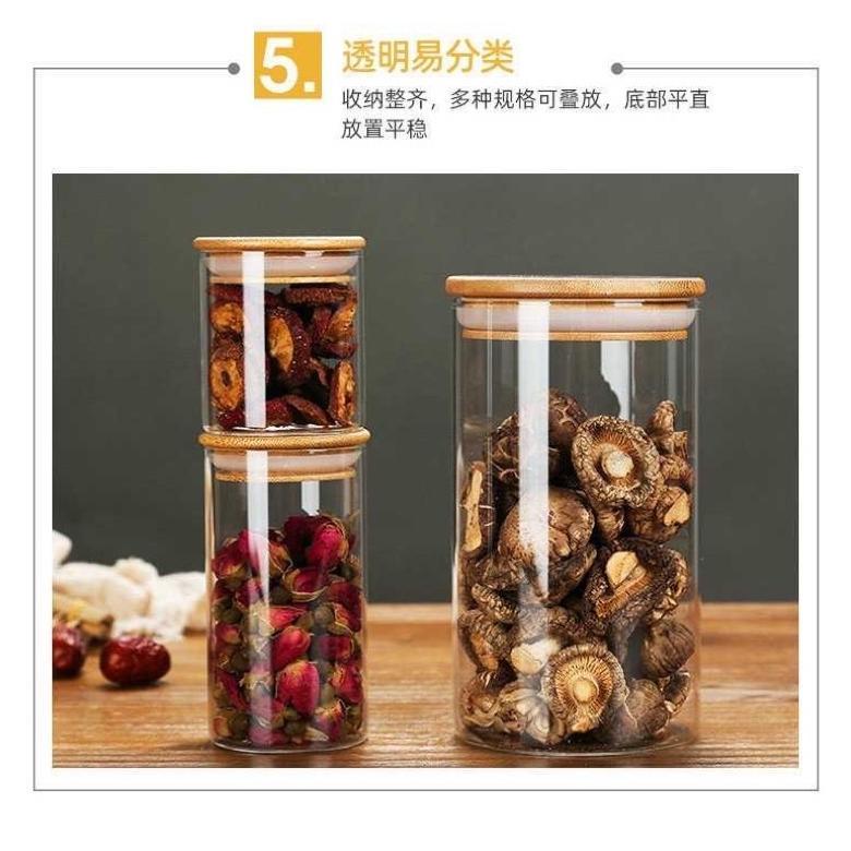 Toples Kaca Bulat Penyimpanan Makanan Glass Storage Jar Minimalist Promo