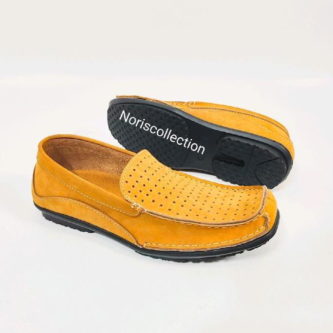 Sepatu Santai Pria Kulit Asli Sepatu Kasual Pria Model Terbaru Kulit Asli Flat Shoes Casual