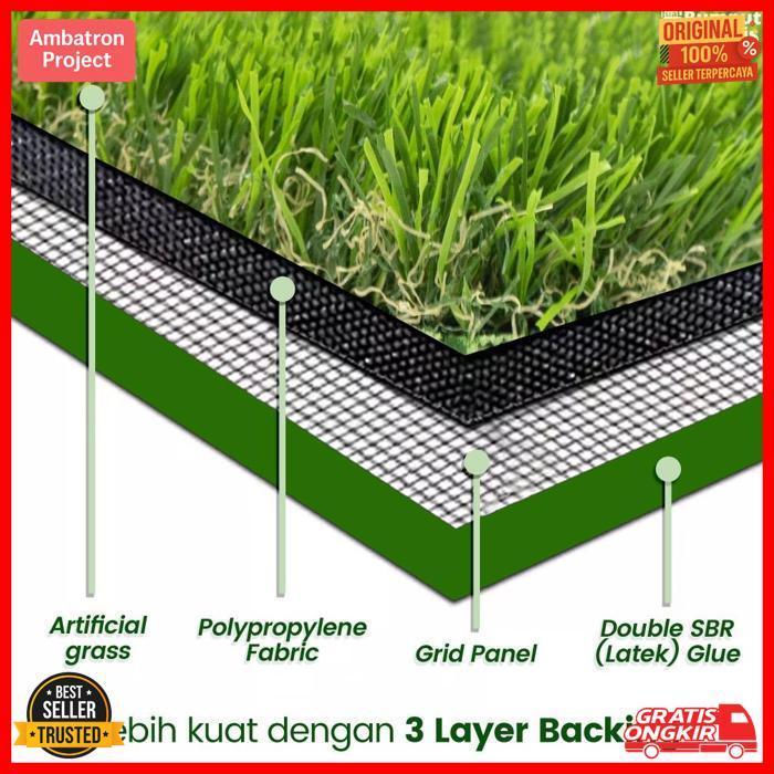 Terlaris Karpet Rumput Sintetis, Rumput Palsu, Rumput Jepang 2Cm Meteran
