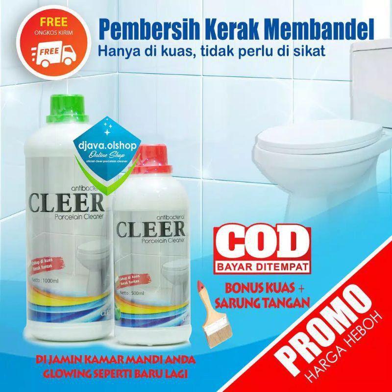 Cleer Cleaner 1000Ml Pembersih Kerak Keramik Kamar Mandi Toilet Contact Cleaner Porcelain Sikat Stai