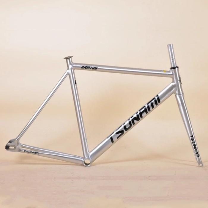 Frameset Frame Sepeda Tsunami Snm100 Fixie Include Headset Fix Gear Original Dan Terpercaya