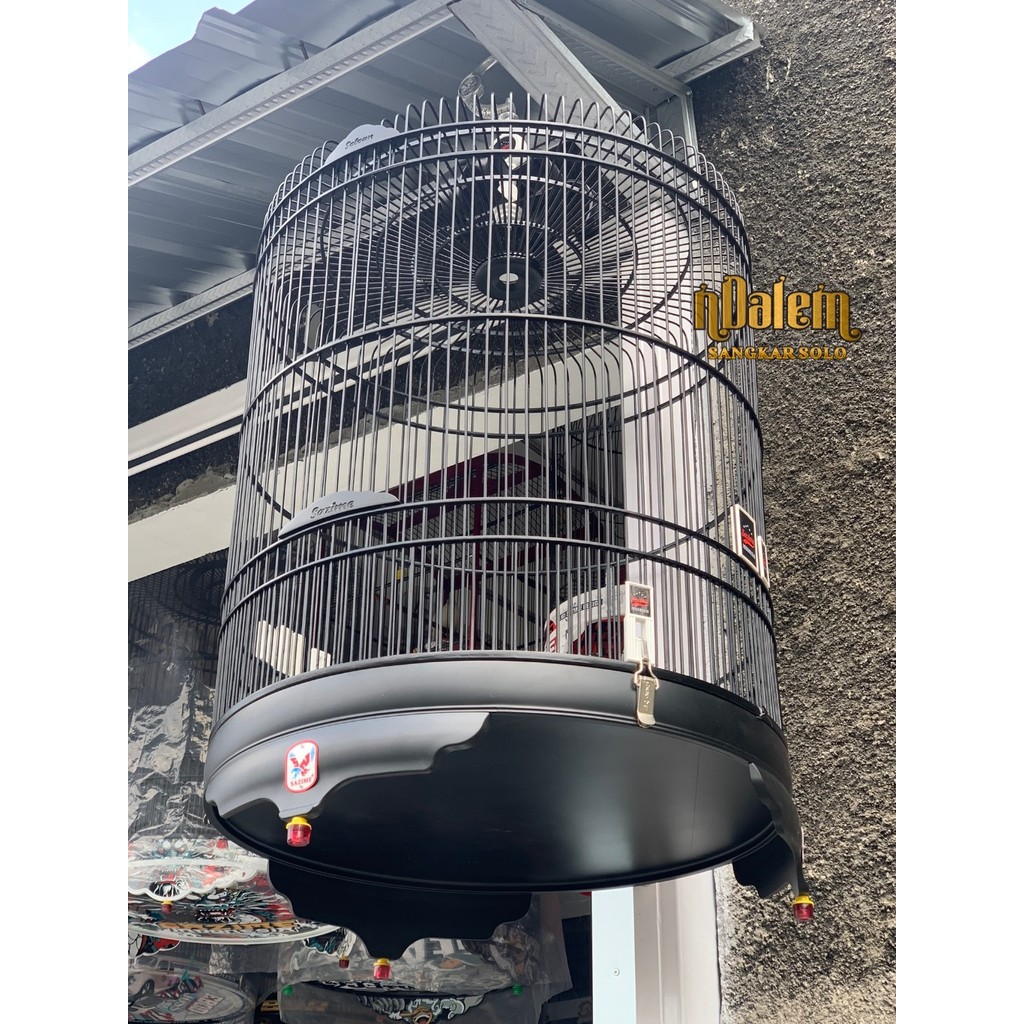 SAZIME BLACK DOFF TEBOK PVC NO 2 D58 SANGKAR BURUNG BULAT MURAY / MURAI BATU