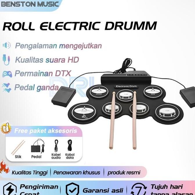 Drum Set/Drum Rumahan untuk Anak-anak dan Pemula /Alat Musik Anak-anak/Set Drum Portabel /Drum Elekt