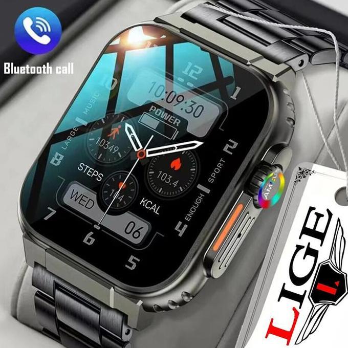 BLOODIBURS - LIGE AMOLED JAM TANGAN PINTAR PRIA PANGGILAN BLUETOOTH GELANG OLAHRAGA TAHAN AIR IP68 S