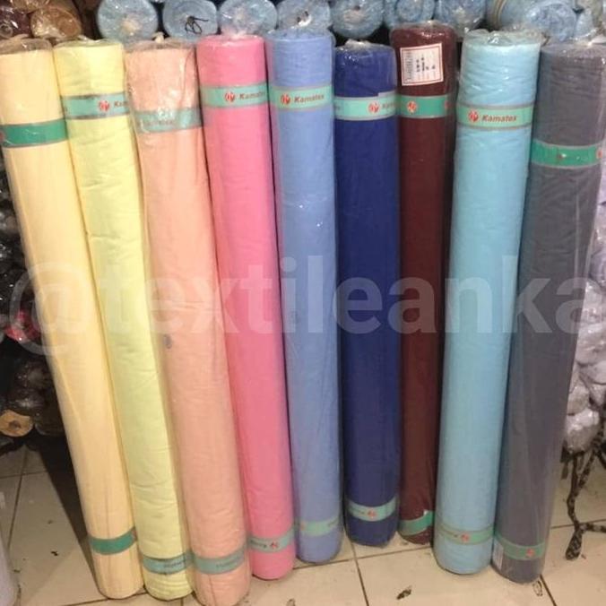 KAIN TC KAMATEX WARNA TETORON COTTON BAHAN SERAGAM BAHAN KERUDUNG ORIGINAL DAN TERPERCAYA