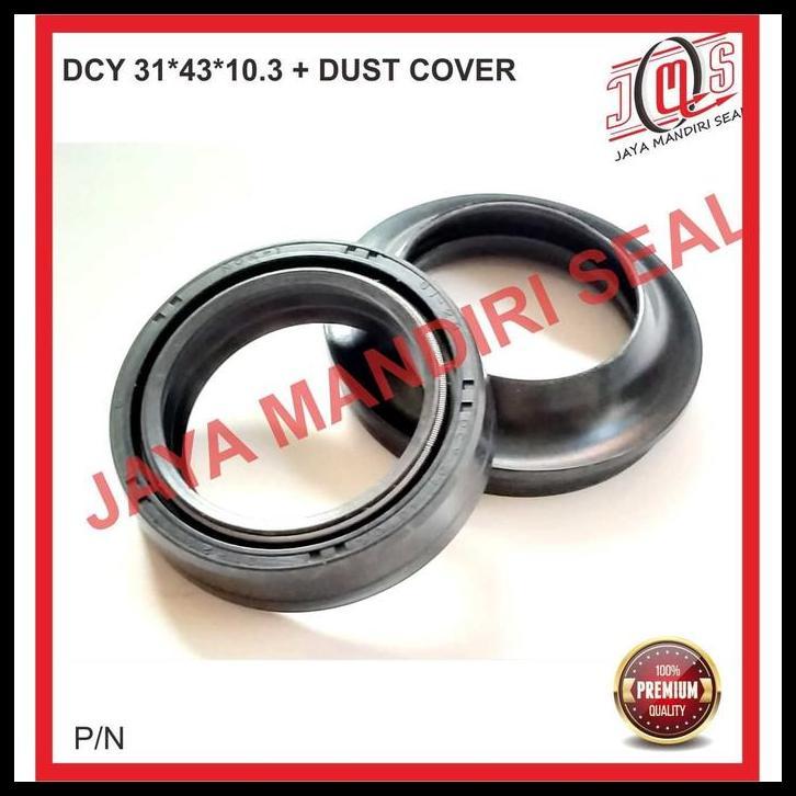 TERBARU OIL SEAL DCY 31X43X10,3 31*43*10,3 31-43-10,3 31 43 10,3 & TUTUP ABU