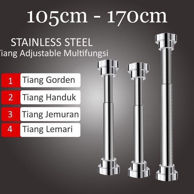Tiang flexibek gorden, tiang fleksibel stainles , tiang gorden , tiang kolong dapur , tiang jendela 