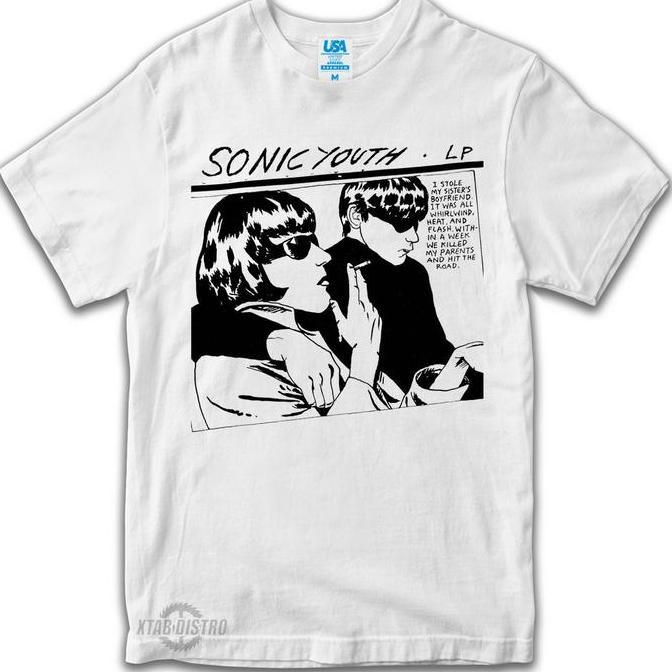 kaos SONIC YOUTH PUTIH GOO kaos band Sonic youth Blackflag