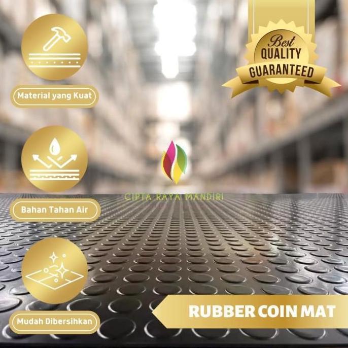 Karpet Karet Koin Anti Slip / Karpet Karet Motif Koin Meteran