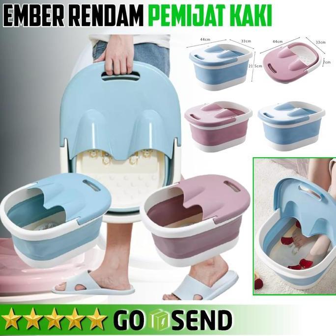 Ember Kaki Lipat Baskom Bak Rendam Kaki Manicure SPA Pemijat Kaki