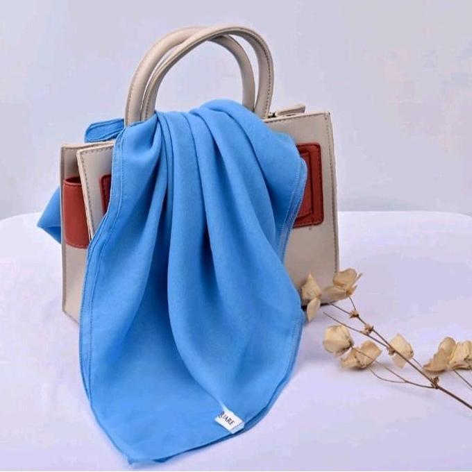 Hijab Bella Square BabyBlue/Krudung segi empat Biru muda