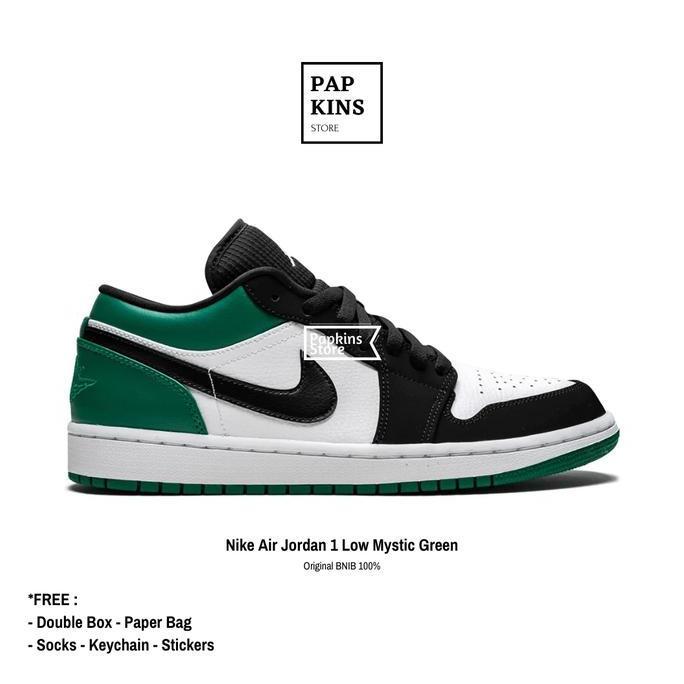 sepatu nike air jordan 1 retro low mystic green / sneakers nike