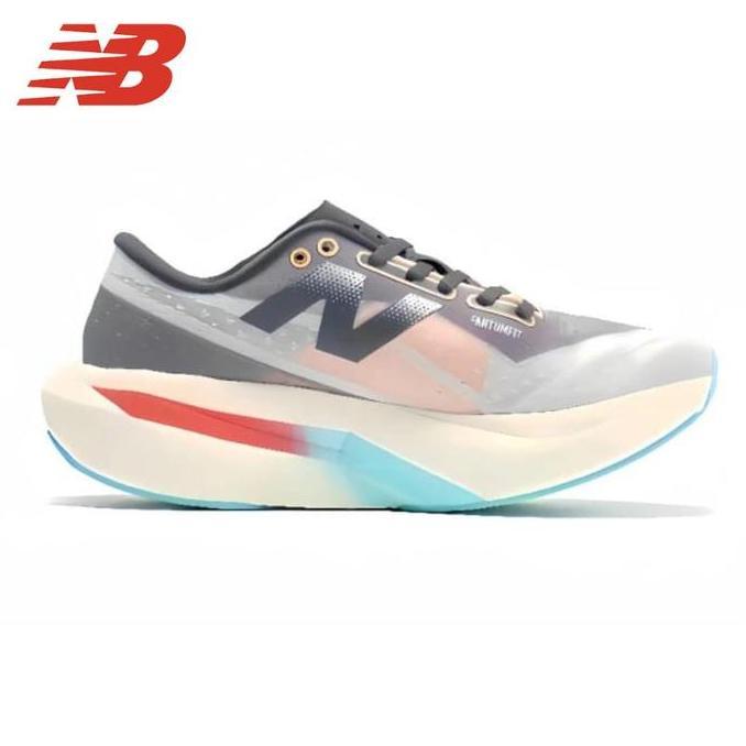 SEPATU NB NEW BALANCE FUELCELL ELITE V4 RUNNING WHITE GREY BLACK
