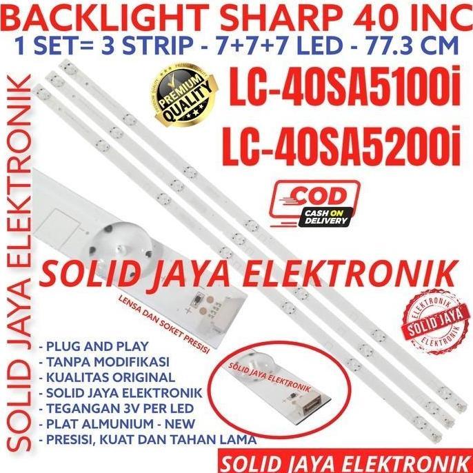 GRATIS ONGKIR BACKLIGHT TV SHARP 40 INC LC 40SA5100 40SA5200 40SA5100i 40SA5200i 40SA LAMPU BL 7K 3V
