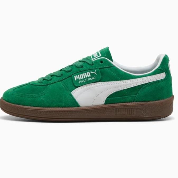 Sepatu Kasual Unisex Puma Palermo Warna Archive Green-PUMA White - 396463 63