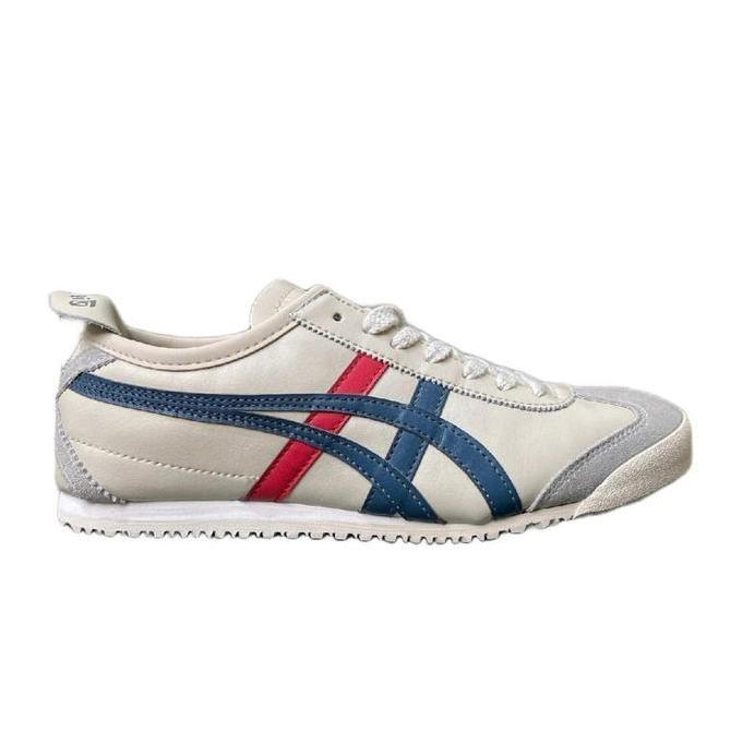 sepatu mexico 66 cream blue red