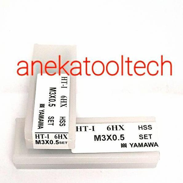 Handtap set YAMAWA 3x0.5 HSS isi 3pcs | Tap HSS M3 YAMAWA