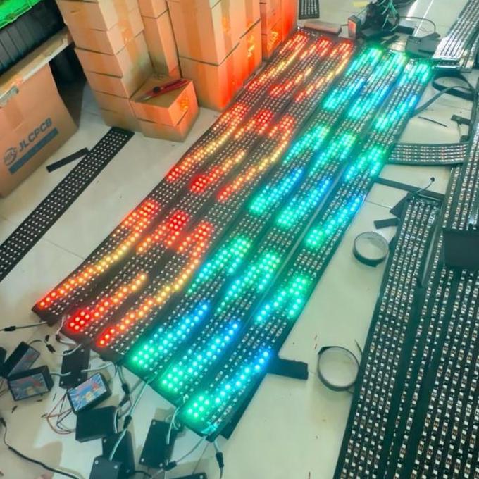 FREE ONGKIR STROBO RUNNING TEXT 5 BARIS WIFI RUBAH TEXT VIA HP LED FLEKSIBEL