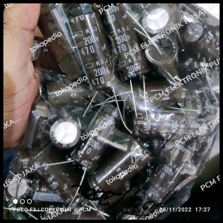 BEST DEAL ELCO ELKO 470UF 470 UF 200V 200VOLT 200 VOLT MODEL PANJANG