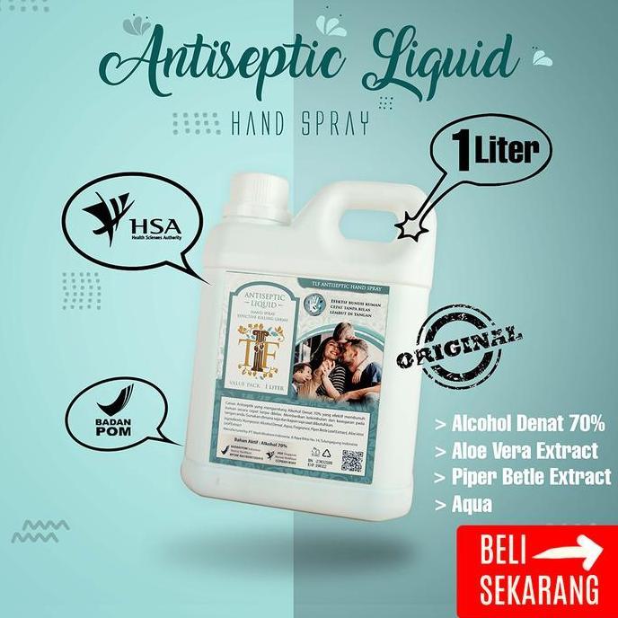 Hand Sanitizer 1 liter Cair Wangi / Botol Spray/ Botol Pump/ Tebal