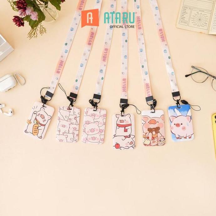 Ataru Holder Id Card Print 18 Tempat Kartu Lanyard Name Tag Holder Id Card Holder Lucu