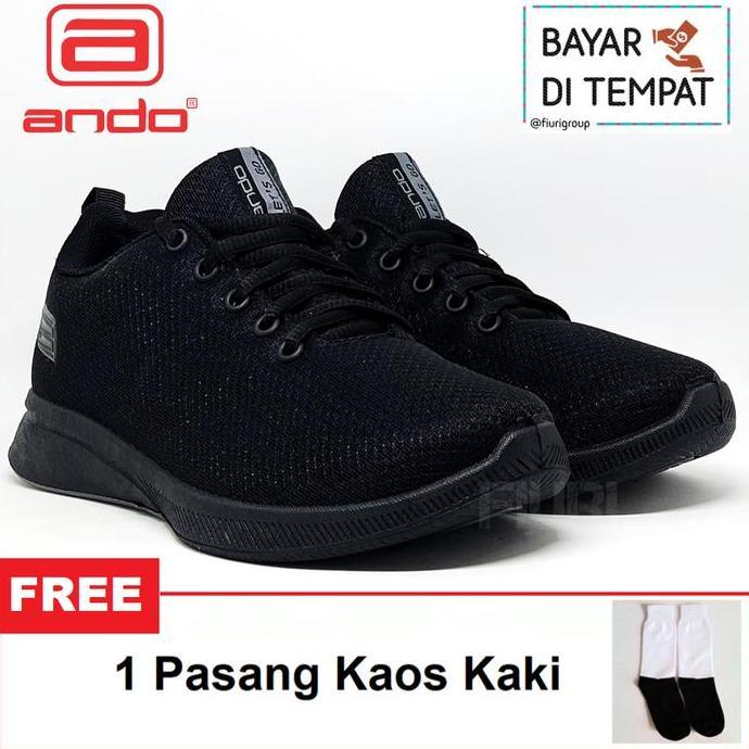 ANDO ELSIE 33-36 FULL HITAM SEPATU OLAHRAGA SPORT RUNNING WANITA