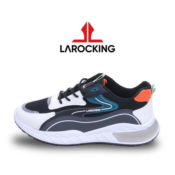 Larocking - Glynt Hitam Putih | Sepatu Sneakers Casual Gym